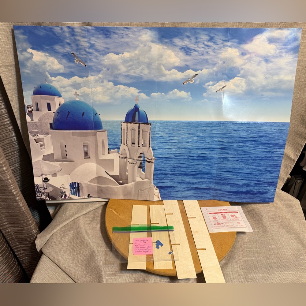 Santorini, Greece Landscape- 1000 Wood Pieces Jigsaw Puzzle